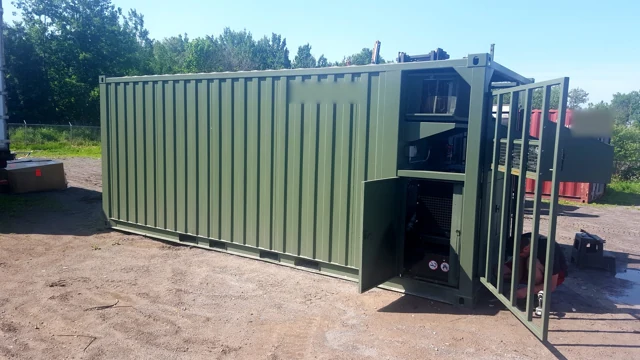 Deployable mobile office — equipment and installation detail