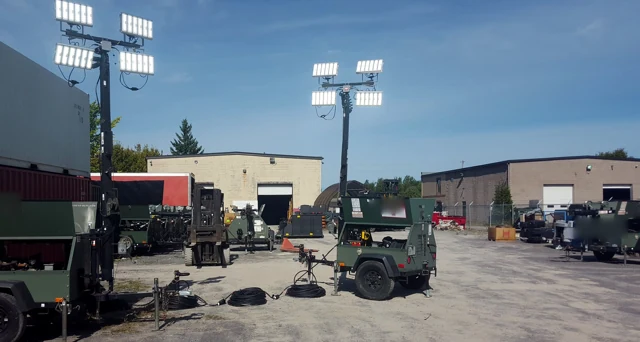 Mobile lighting equipment — equipment and installation detail
